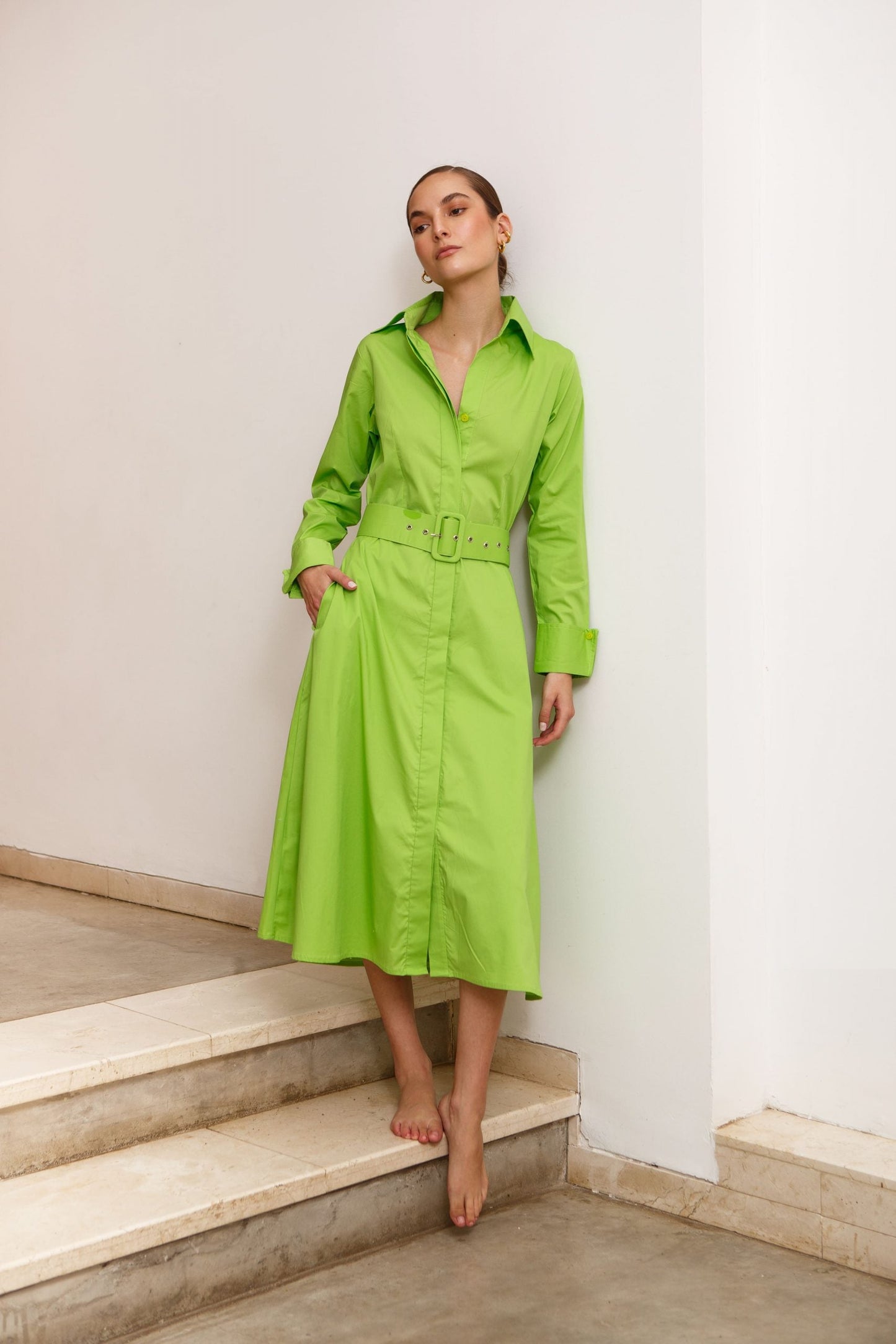 AGATHA DRESS GREEN