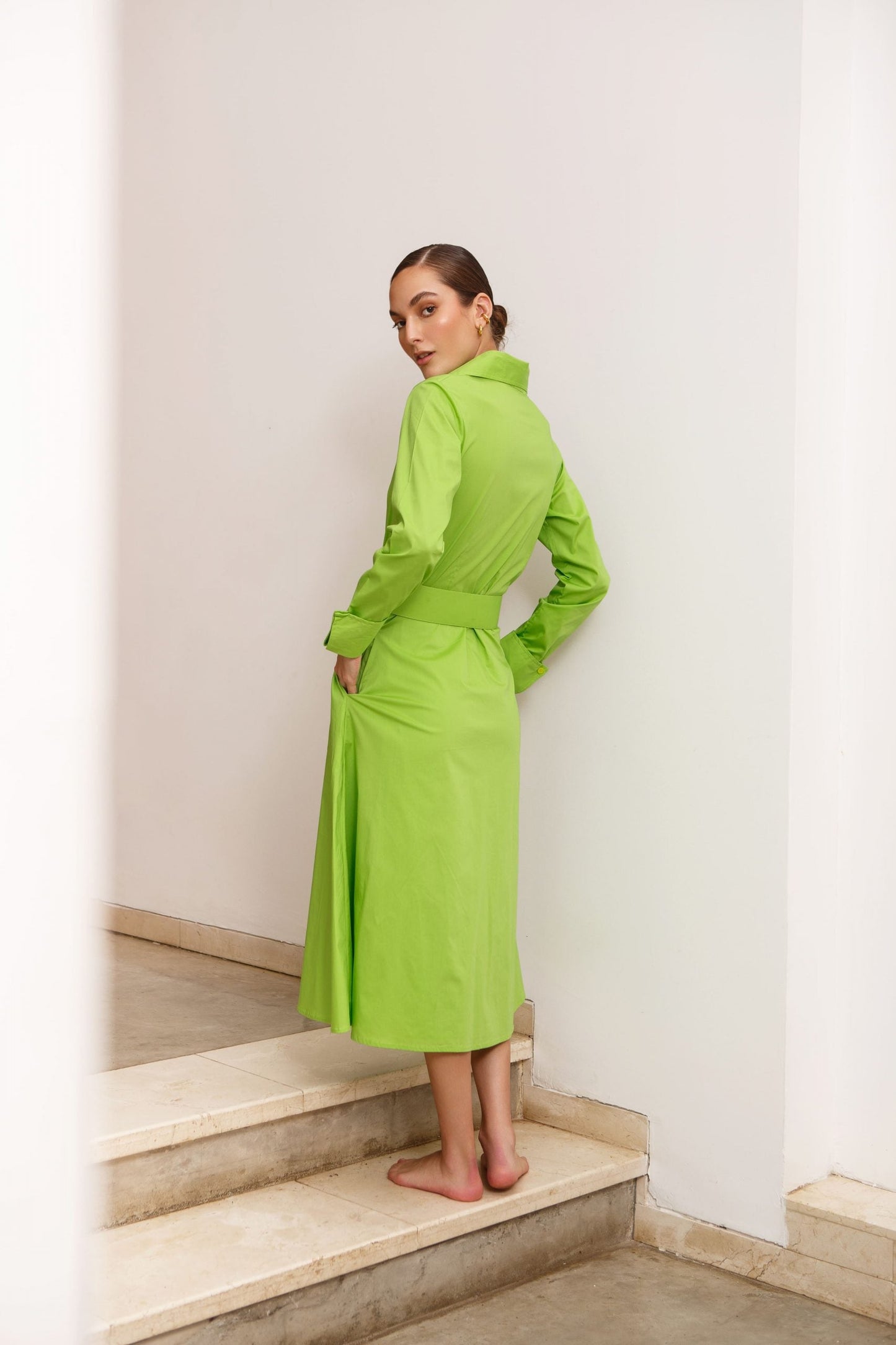 AGATHA DRESS GREEN